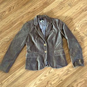 J Crew Velvet Blazer Brownish Gray